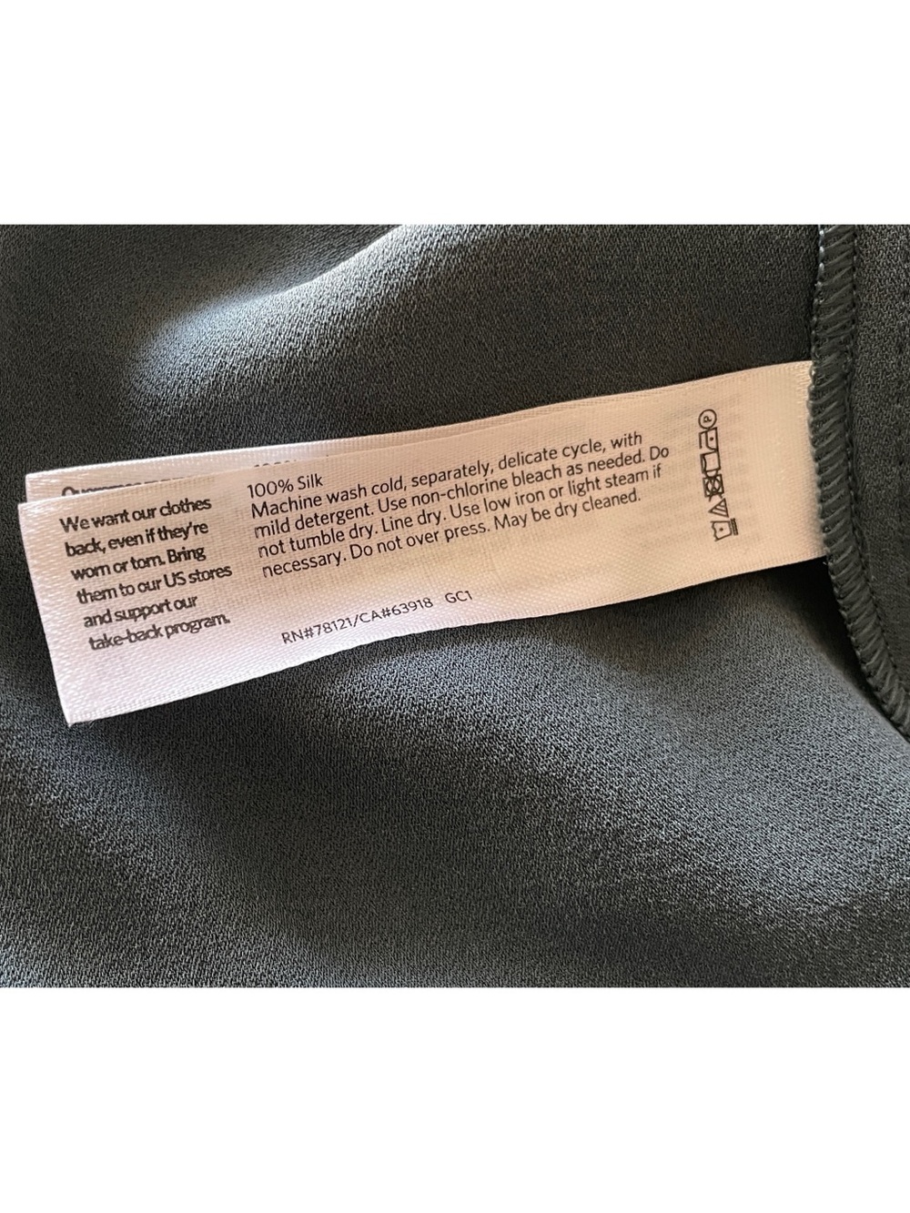 Eileen Fisher Silk Georgette Crepe Pleated Dress, Size Medium Retail $368 - Picture 10 of 10